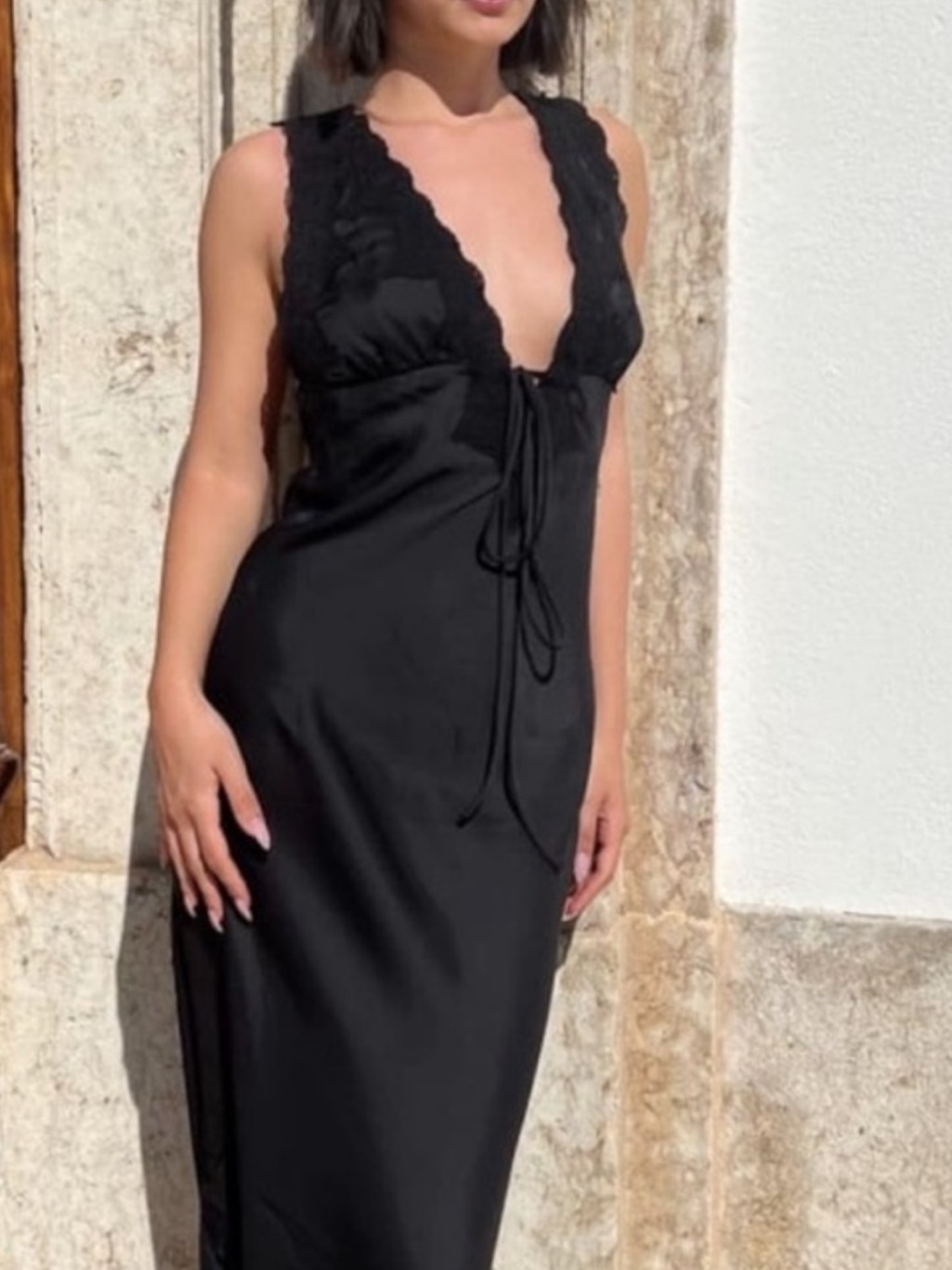 Rumored Venice Silk Maxi Dress Sz L — image 6 of 6